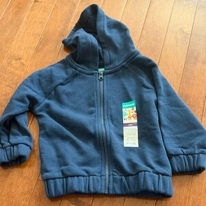 Garanimals Dark Blue Hooded Zip-Up Fleece Jacket